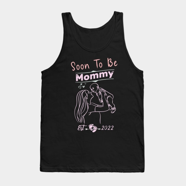 Soon to be Mommy 2022 Womens Promoted to Mommy Est 2022 Tank Top by aimed2